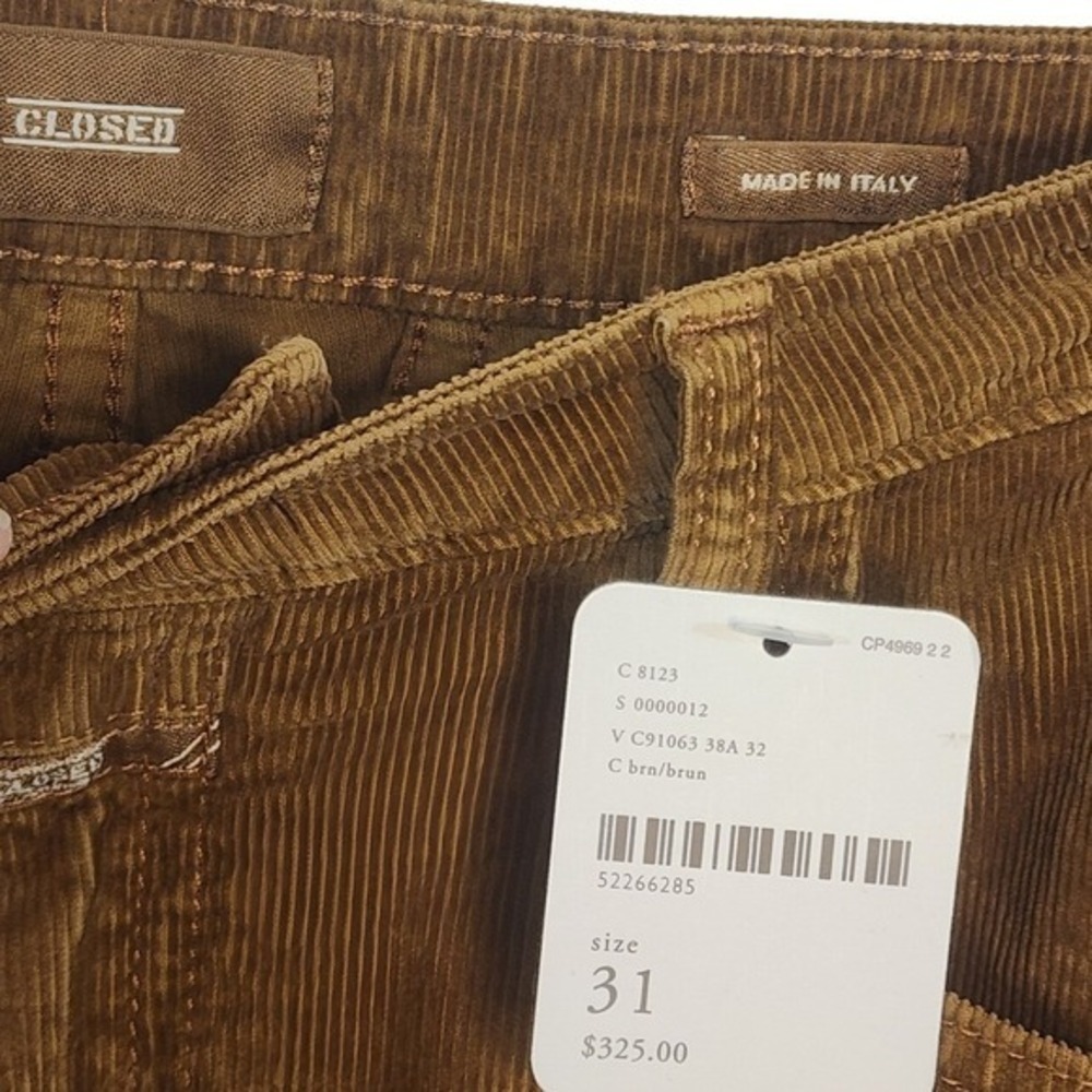 Closed by Free People "Lotti" Italian Brown Corduroy Utility Cargo Pants Size31 - Picture 5 of 15